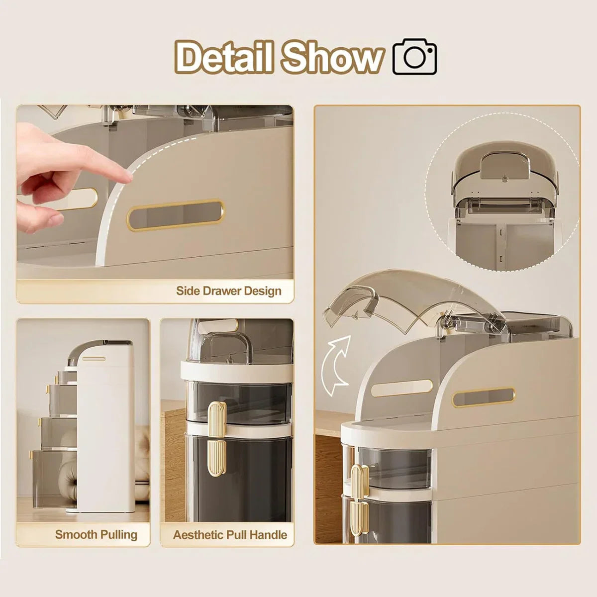 Polypropylene Freestanding Standard Bathroom Cabinet & Free Shipping