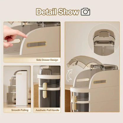 Polypropylene Freestanding Standard Bathroom Cabinet & Free Shipping